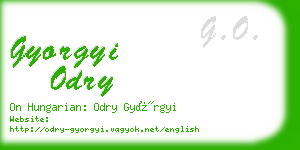 gyorgyi odry business card
